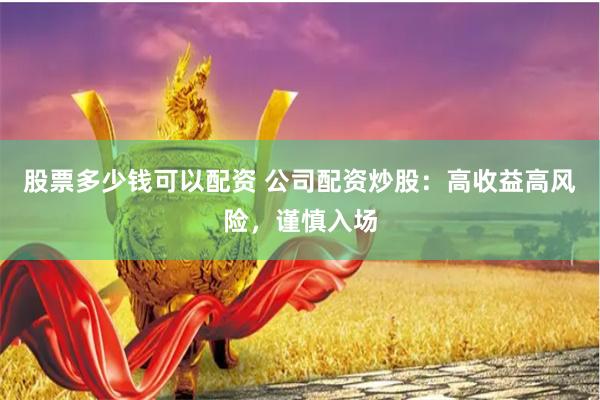 股票多少钱可以配资 公司配资炒股：高收益高风险，谨慎入场