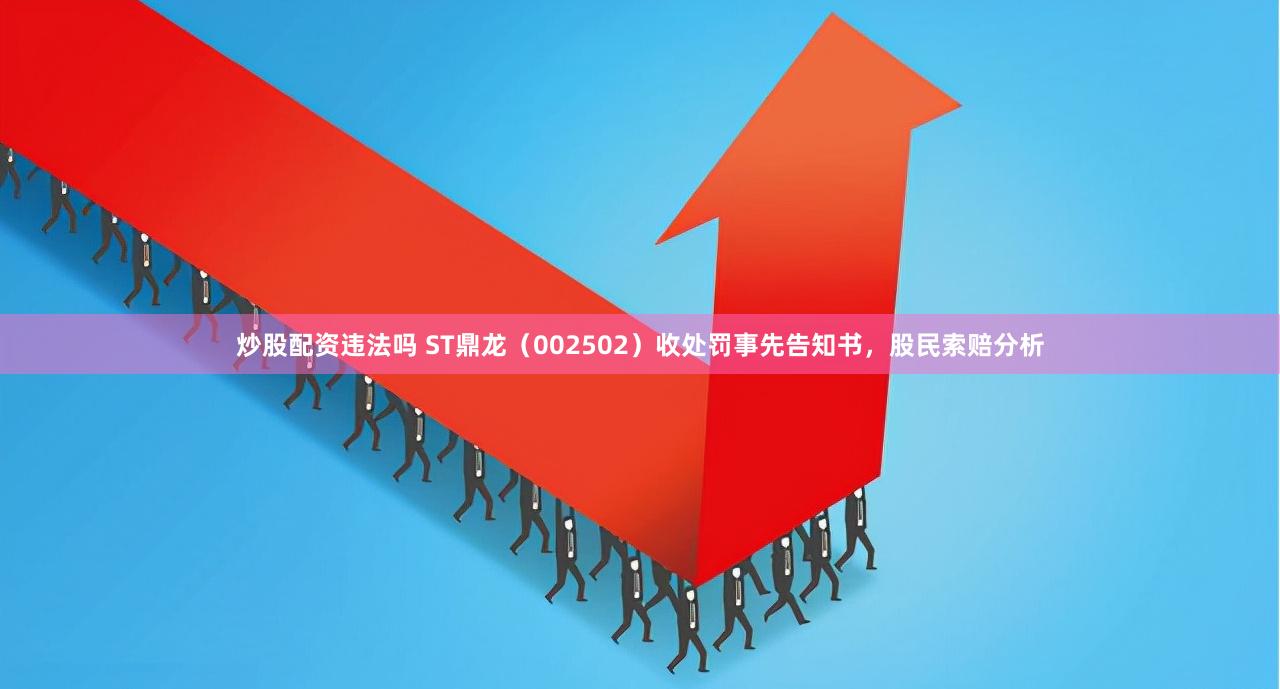炒股配资违法吗 ST鼎龙（002502）收处罚事先告知书，股民索赔分析